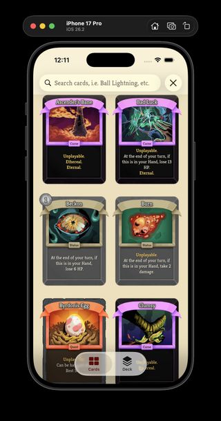 Neow's Cafe card detail after keywords were added, showing correctly populated keyword pills