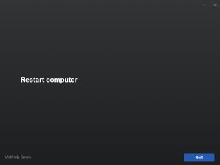 Meta Horizon Link setup asking whether to restart the computer after apparently succeeding
